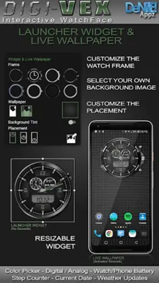 Digi-Vex HD Watch Face android App screenshot 14